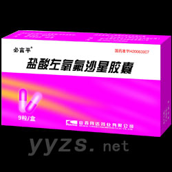 盐酸左氧氟沙星胶囊9粒 必言平