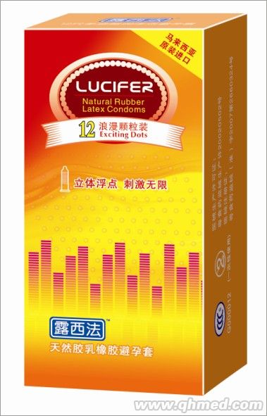 露西法金装系列安全套 （进口）浪漫颗粒