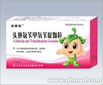 点击放大 头孢氨苄甲氧苄啶颗粒