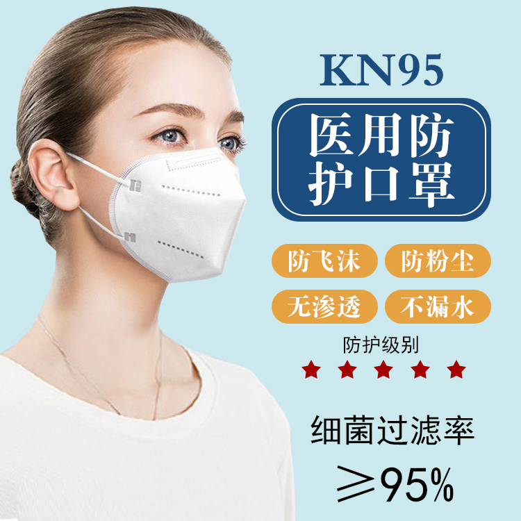 点击放大 医用kn95防护口罩 kn95口罩