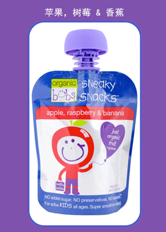 贝宝氏水果谷物混合泥苹果树莓香蕉味